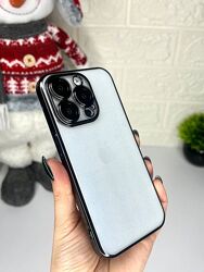 Чохол акриловий з блискітками та захистом камери для iPhone