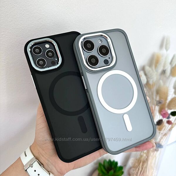 Протиударний матовий бампер чохол з magsafe для iphone