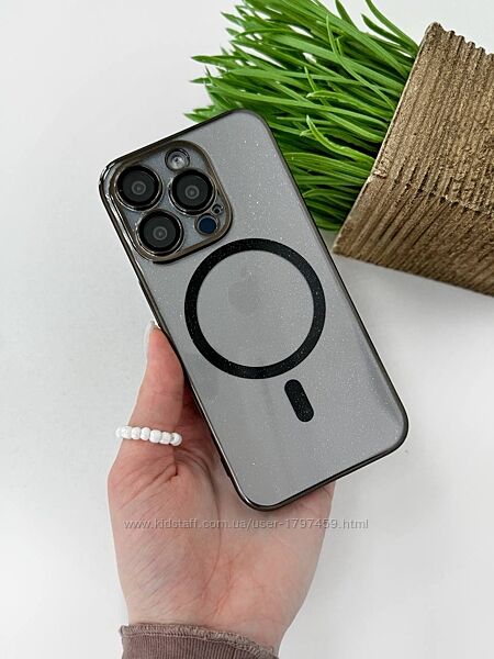 Чохол з блискітками magsafe для iphone