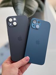 Скляний матовий чохол з захистом камери для iPhone 