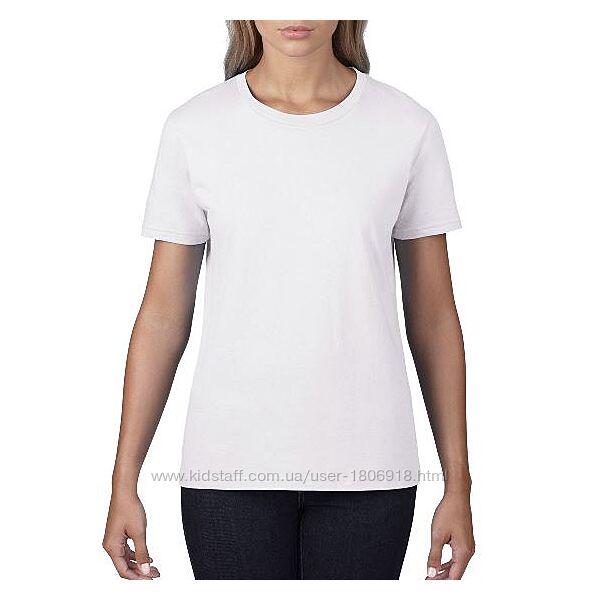 Жіноча бавовняна футболка Gildan Premium Cotton 5 кольорів 5 розмірів