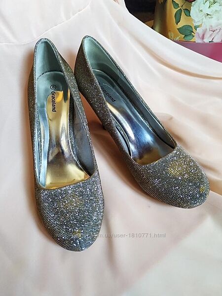 Блестящие туфли на каблуках хамелеоны от graceland
