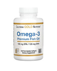 Рибячий жир преміальної якості з омега-3 від California Gold Nutrition