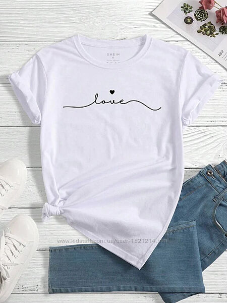 Футболка трикотажная в принт р. S-L