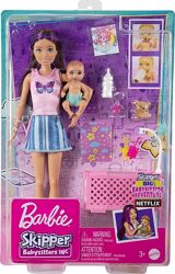 Барбі Няня з малюком та ліжечком Barbie Skipper Babysitters Скіппер