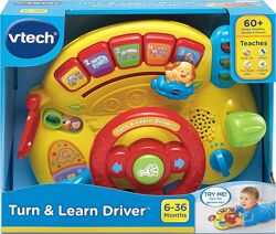 Музичне інтерактивне кермо для малюків Vtech Turn and Learn Driver, 6-36міс