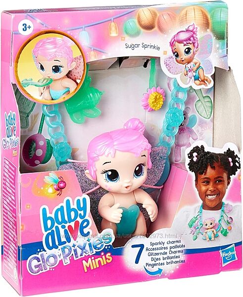Намисто Baby Alive Glo Pixies Minis Carry n Care Necklace, Sugar Sprinkle