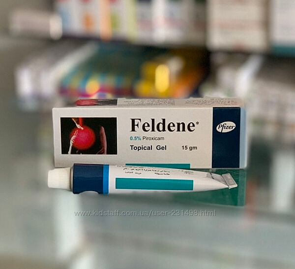 Feldene Topical Gel Фелден 0,05 гель Піроксикам артрит подагра 15 гр Єгипет