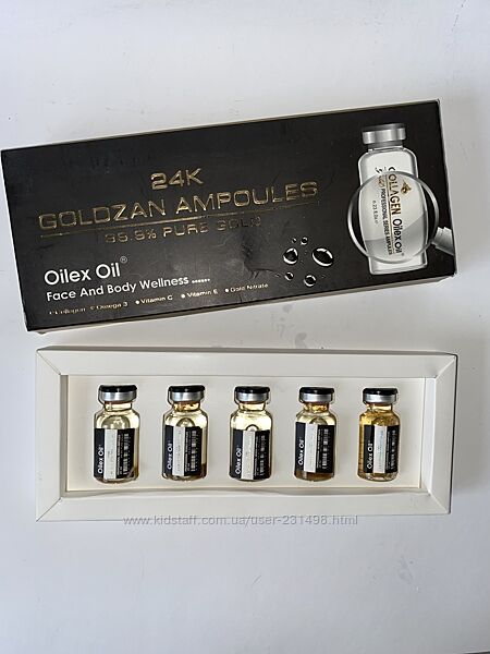 Oilex Oil 24K Goldzan Ampoules Колагенові ампули з золотом Єгипет