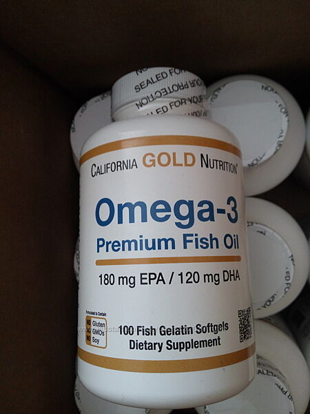 преміум омега 3 California gold nutrition 100капс 