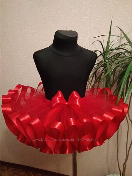  юбка супер пишна червона 3-7р костюми квіточка до вишиванки