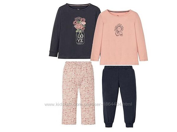 Германия Lupilu Пижамки из  коллекция 2022г. 100 BIO cotton осень - зима