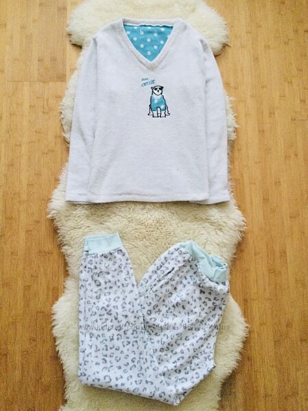 Love to Launge Флисовая Пижама Мишка M-L зимний Домашний комплект. пушистый