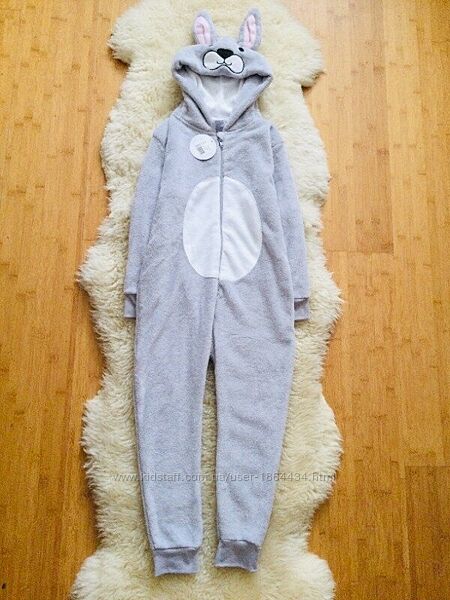 6-7 років PRIMARK США. Флісовий кігурумі пухнастий Зайка з вушкам. Супер - 