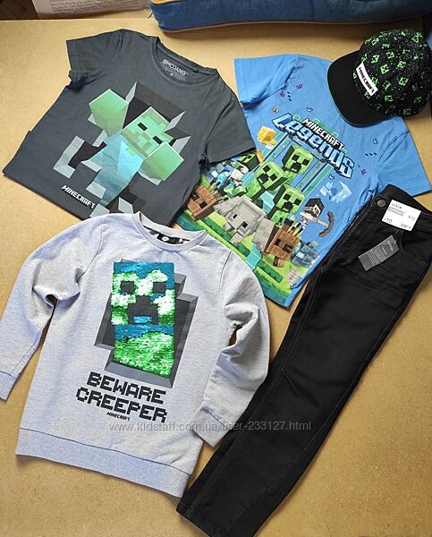 Худи свитшот на флисе next minecraft майнкрафт р.10лет
