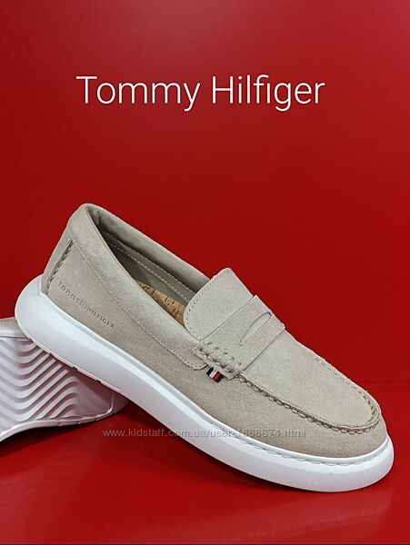Кожаные мужские лоферы Tommy Hilfiger Hybrid Loafer Оригинал