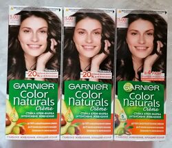 Набор 3шт. Крем-Краска для волос оттенок 5.0 Garnier Color Naturals