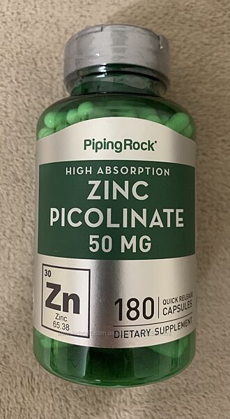 Цинк Zinc Picolinate , 50 мг, 180 капсул США.