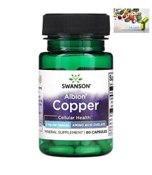 Медь, Swanson, Albion Copper, 2 мг, 60 капсул
