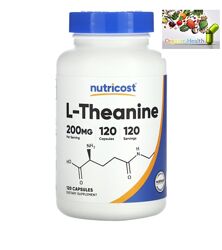 Теанин, Nutricost, L-теанин, 200 мг, 120 капсул
