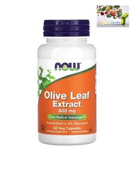 Оливковый лист, NOW Foods, Экстракт оливковых листьев, 500 мг, 60 капсул