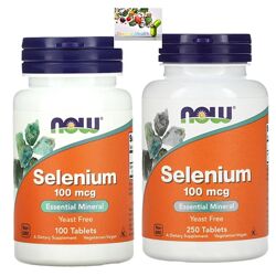 Now Foods , Селен , Selenium 100 mcg 