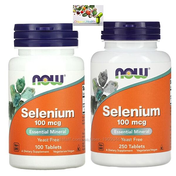 Now Foods , Селен , Selenium 100 mcg