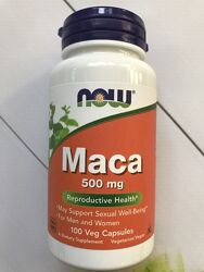 Now Foods, Мака, Maca 500 mg, Перуанская мака 