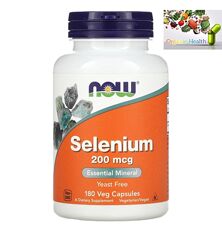 Селен , Now Foods, Selenium,  200 мкг, 180 вегетарианских капсул