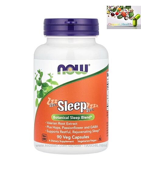 Комплекс для сна , NOW Foods, Sleep, растительная смесь для сна, 90 капсул