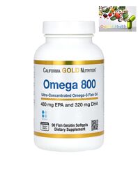 California Gold Nutrition, Омега 800 , рыбий жир , Омега-3 , омега 1000mg 