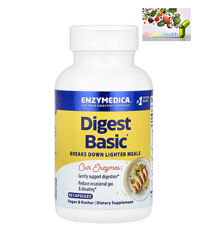 Enzymedica, Digest Basic, Ферменты , формула основных ферментов, 90 капсул