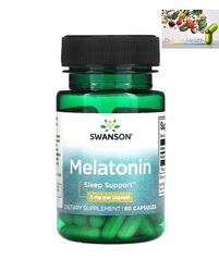 Здоровый сон, Swanson, Мелатонин, 3 мг, 60 капсул