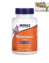 Здоровый сон, NOW Foods, мелатонин, 3 мг, 180 растительных капсул
