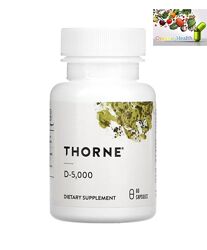 Витамин Д3, Thorne, D-5000, Д3 5000, 60 капсул