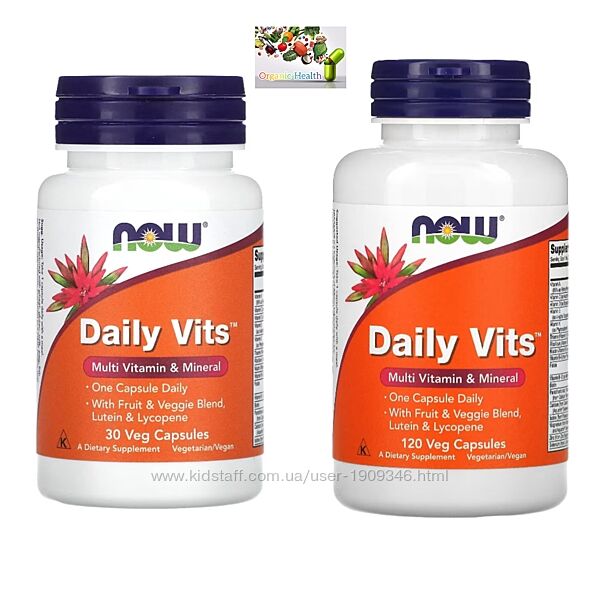 Now Foods, Daily Vits, мультивитамины и микроэлементы , витамины 