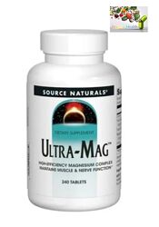 Магний , Source Naturals, Ultra-Mag, Ультра Маг, Магний В6 , 240 таблеток