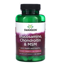 Глюкозамин, Swanson, Глюкозамин  хондроитин и МСМ, 120 таблеток