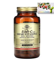Витамин С, Эстер С, Solgar, Ester-C плюс витамин C, 500 мг, 90 капсул
