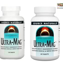 Магний В6 , Ультра маг, Source Naturals, Ultra-Mag, 120 , 60 таблеток