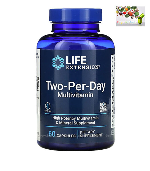 Life Extension , Two-Per-Day , мультивитамины для мужчин и женщин