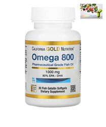 California Gold Nutrition, Омега 800 , рыбий жир , Омега-3 , омега 1000mg 