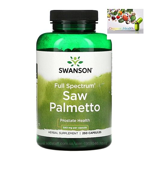 Мужское здоровье, Saw Palmetto, сереноя, Swanson, Full Spectrum 