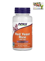 Холестирин , NOW Foods, Красный дрожжевой рис, 600 мг, 60капсул