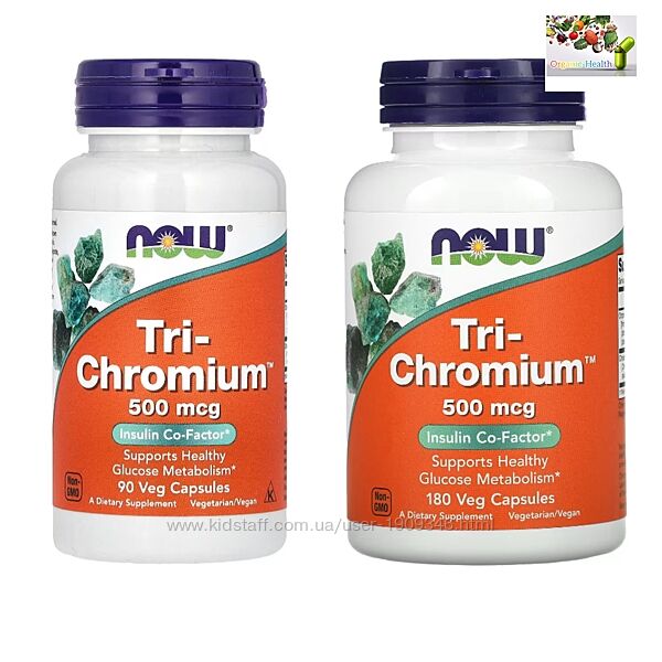 Хром, Пиколина хрома 500 мг, NOW Foods, Tri-Chromium, 500 мкг