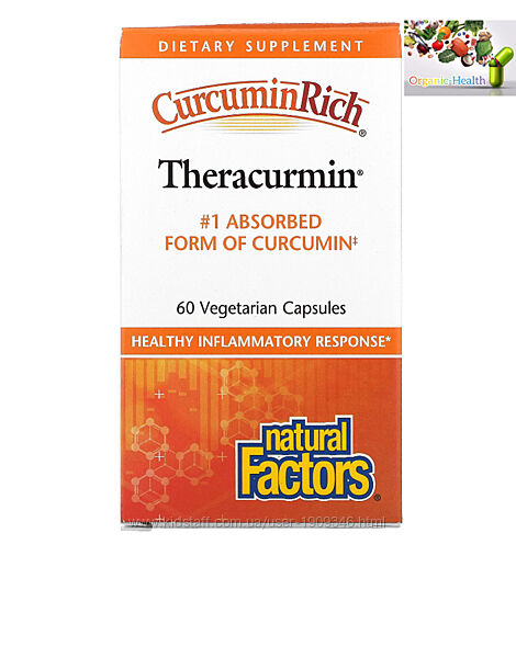 Куркумин, Natural Factors, CurcuminRich, Theracurmin