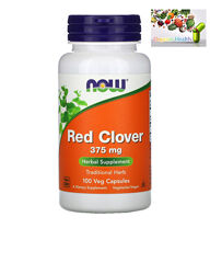 Now Foods, Красный клевер, 375 мг, Red clover, женское здоровье