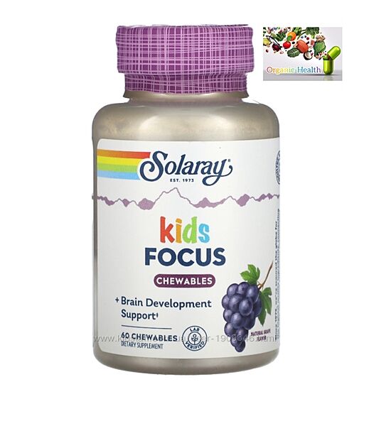 Kids Focus, Solaray,  Поддержка концентрации и внимания, для детей