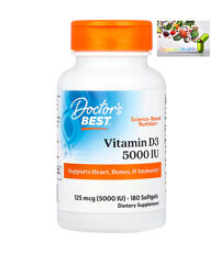 Doctors Best , Витамин Д3 , Д3 5000 , D3 5000, витамин Д3 5000 