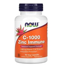 Витамин С и цинк, NOW Foods, C-1000 с цинком для укрепления иммунитета